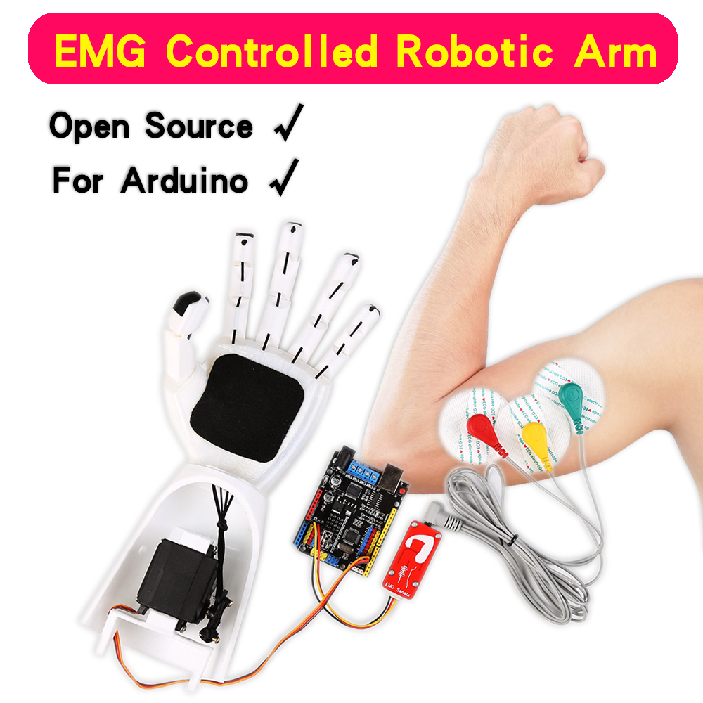 Muscle Sensor Emg - EMG-Sensor Roboterarm Elektrischer Muskelsignalsensor Roboterarm, ARDUINO